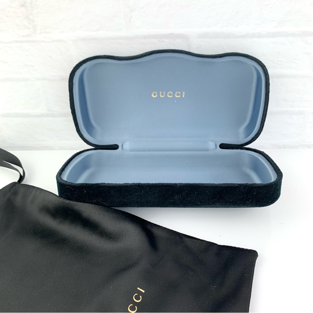 Gucci Velvet Sunglasses Case & Pouch Black